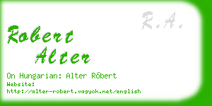 robert alter business card